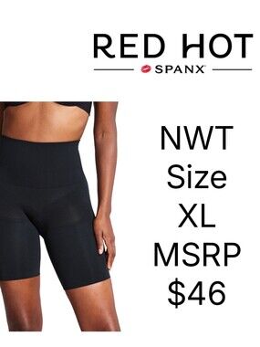 NWT RED HOT SPANX Ultra-Firm Control Shapewear Mid-Thigh Short Size XL